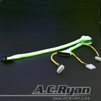 AC Ryan Rounded IDE-kabel + Power UV-Groen