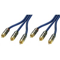 Lindy 0.5m Component Video Cable (RGB) - 75 Ohm, Premium Gold