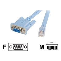 Startech StarTech.com Cisco Console Management Router Cable - Seriële kabel - RJ-45 (M) - DB-9 (V) - 1.8 m - blauw